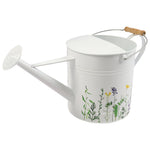 Load image into Gallery viewer, Watering Can - White Metal Wood Floral Print Handled, 10 in.
