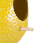 Load image into Gallery viewer, Feeder - Yellow/Green Ceramic Lemon Bird House, 7 in.
