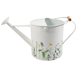 Load image into Gallery viewer, Watering Can - White Metal Wood Floral Print Handled, 10 in.

