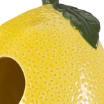 Load image into Gallery viewer, Feeder - Yellow/Green Ceramic Lemon Bird House, 7 in.
